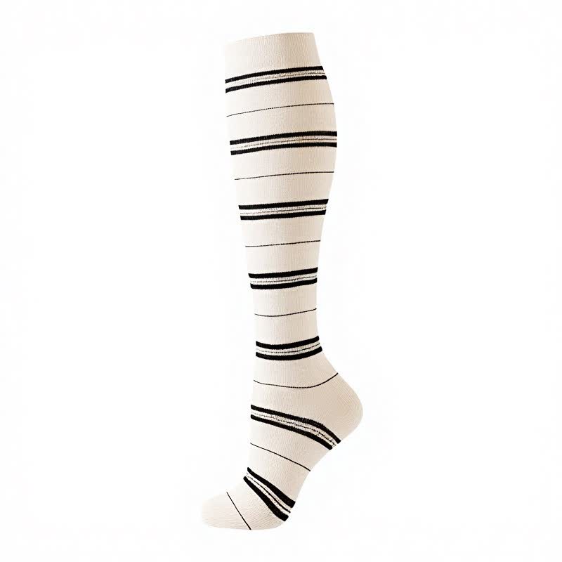 Plusock Cocoa Hearts Compression Socks(6 Pairs) - White - S/M - image 13