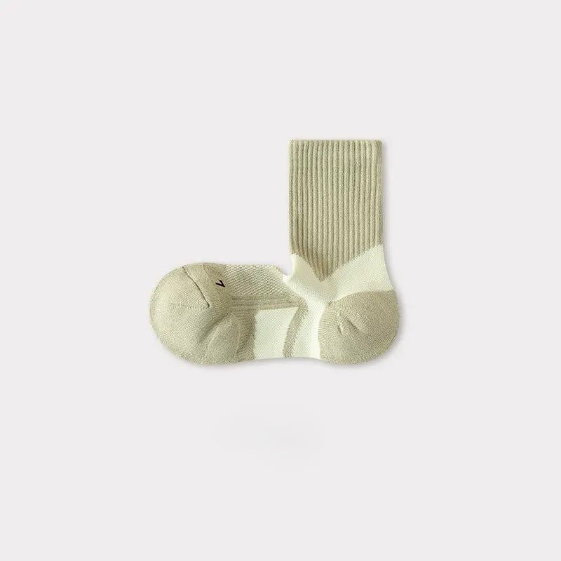 Plusock Breathable Arch Support Quarter Compression Socks(5 Pairs) - Green - EU35-40(US2-7) - image 6