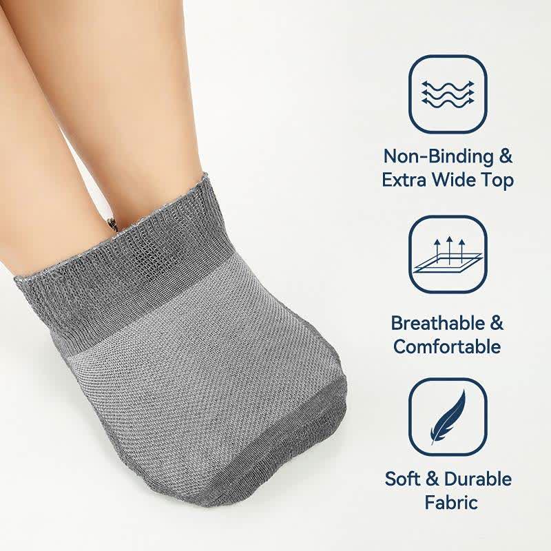 Plusock Breathable Cushioned Non-Binding Diabetic Ankle Socks(5 Pairs) - image 12