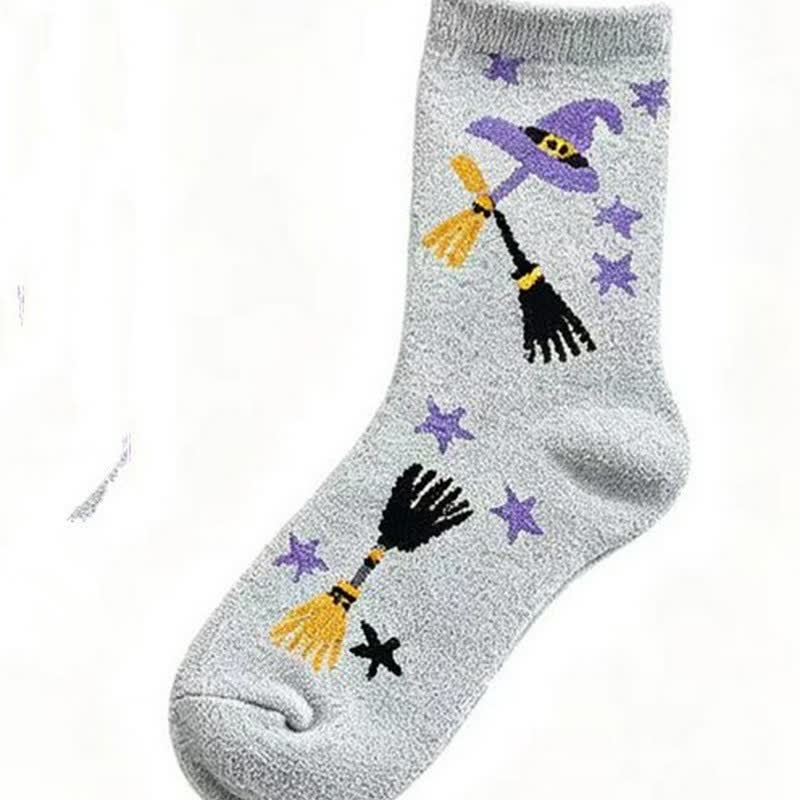 Plusock Halloween Pumpkin Quarter Socks(3 Pairs) - E - One Size - image 4