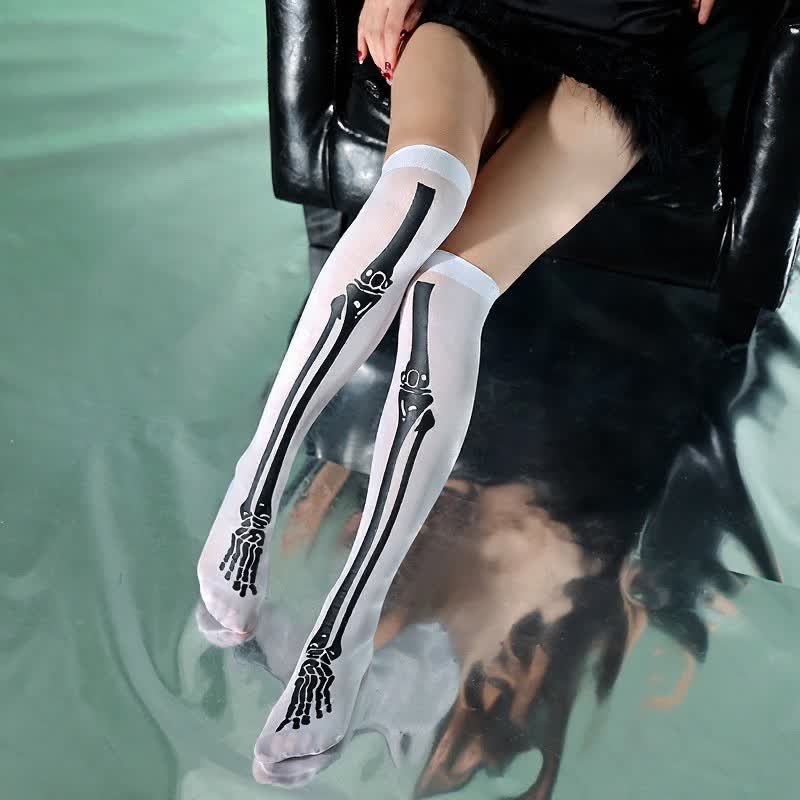 Plusock Halloween Party Pink Thigh High Socks (4 Pairs) - D - EU36-43 (US3-9) - image 4