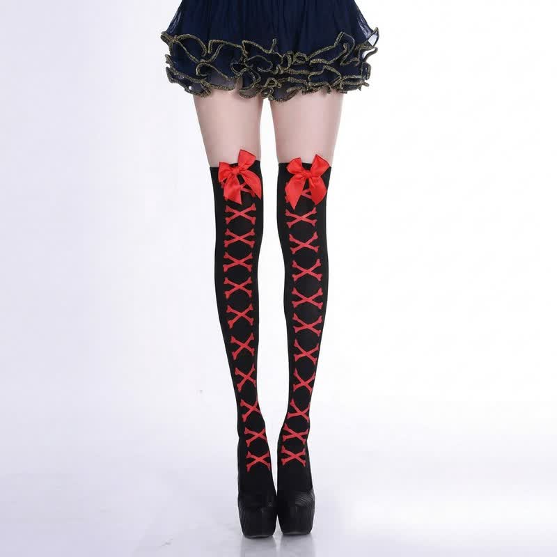 Plusock Halloween Fun Thigh High Socks (4 Pairs) - J - EU36-43 (US3-9) - image 10