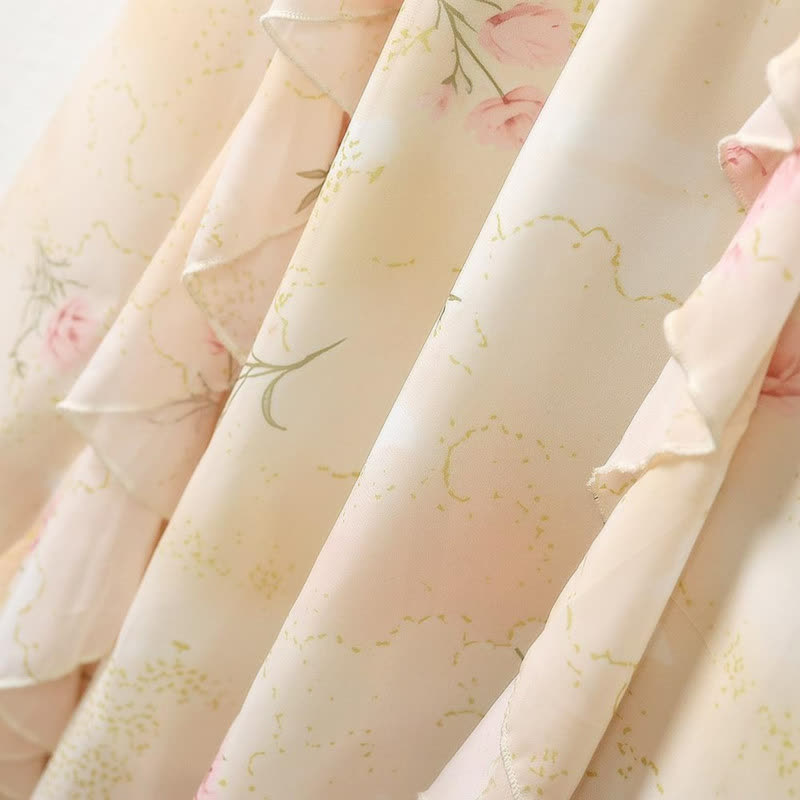Plusock Romantic Floral Wrap Maxi Dress - image 5