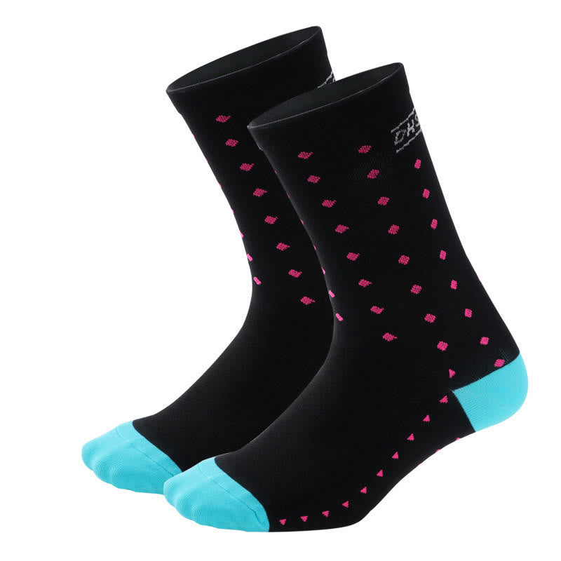 Plus Size Dot Quarter Compression Socks(5 Pairs)