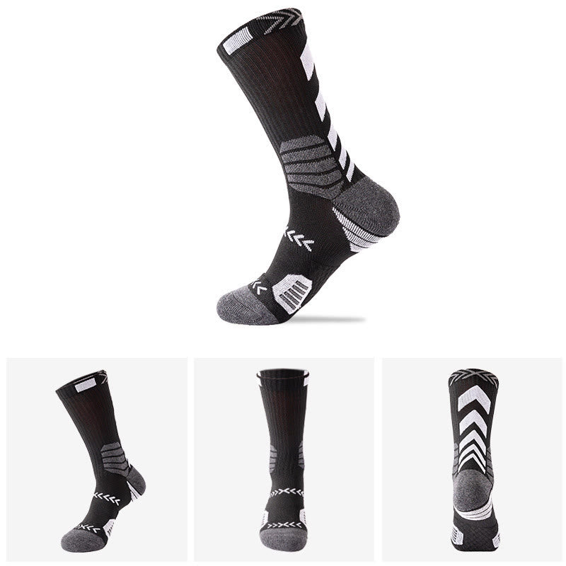 Plus Size Color Matching Quarter Compression Socks(6 Pairs)