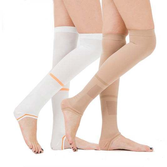 Plusock Plus Size Medical Open Toe Compression Socks