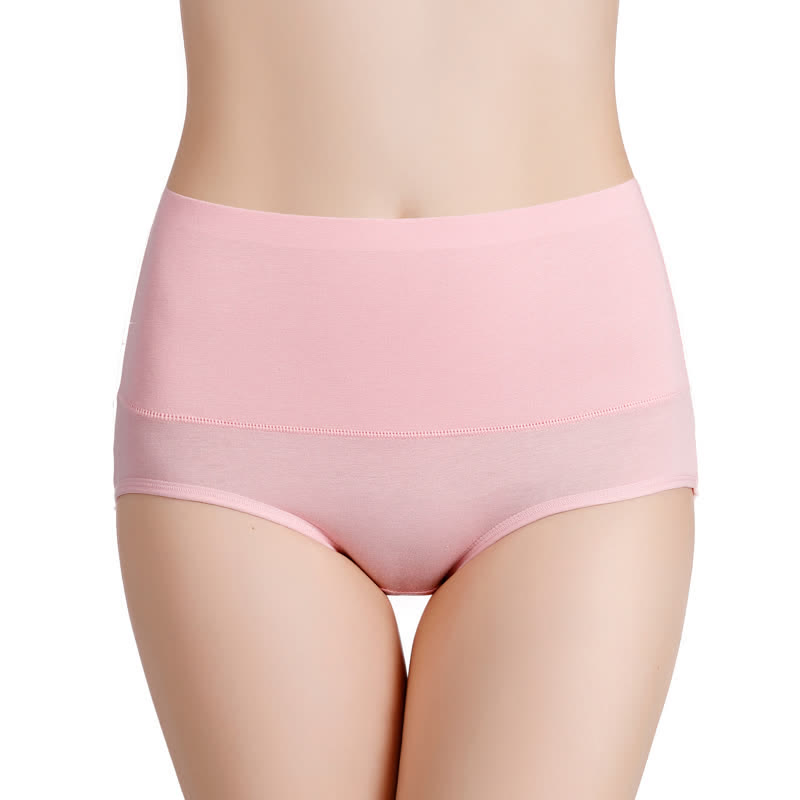 Plusock High-waisted Pink Comfy Panty(2 Packs) - Pink - 3XL - image 0