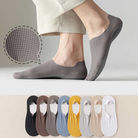 Plusock Plus Size Waffle No Show Socks(4 Pairs)