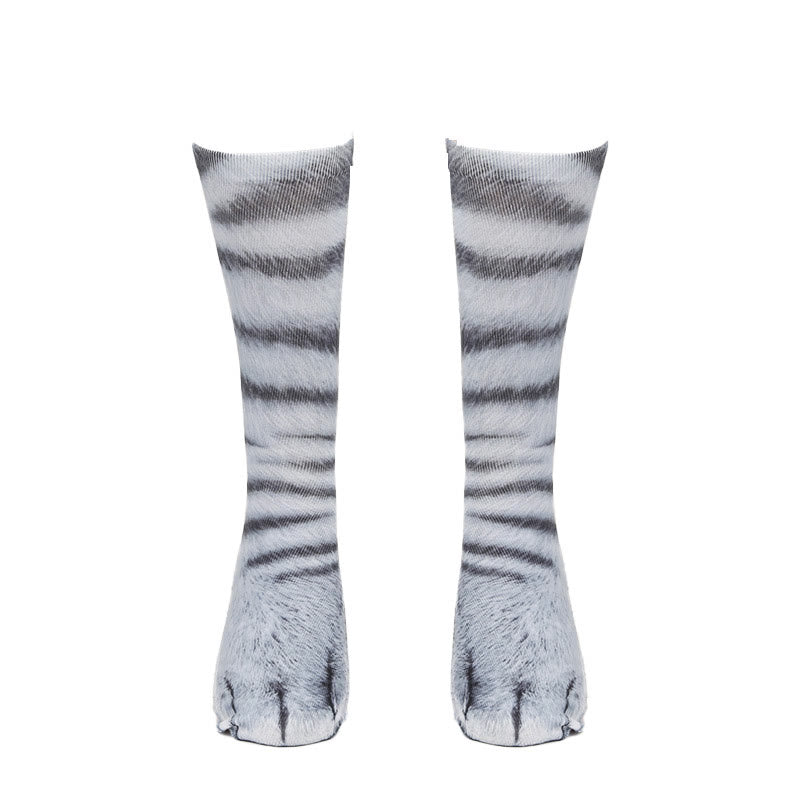 Plus Size Cat Paws Quarter Socks(3 Pairs)