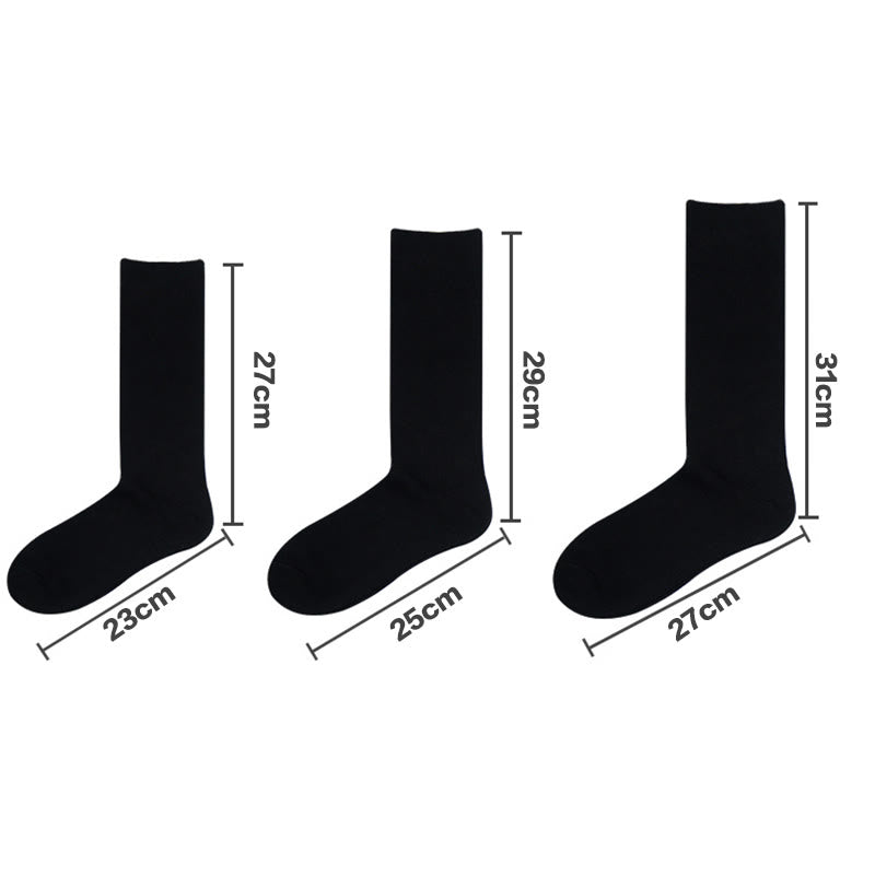 Plus Size Durable Solid Crew Socks(7 Pairs)