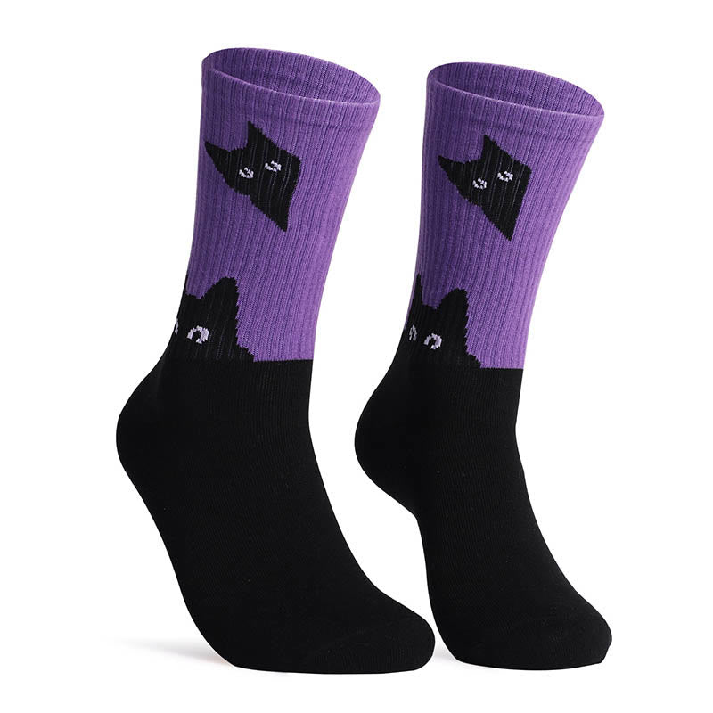Plus Size Cat Dog Quarter Socks(4 Pairs)