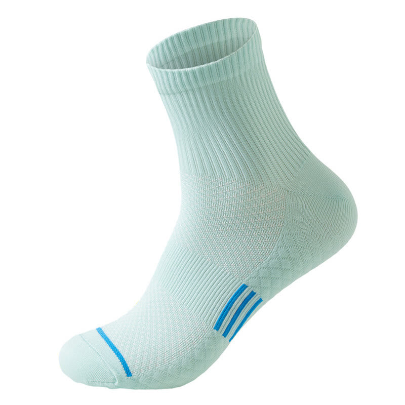 Plus Size Wicking Multicolor Quarter Compression Socks(12 Pairs)