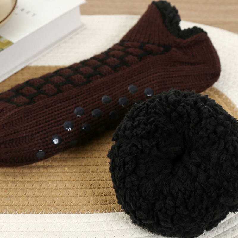 Plus Size Rectangular Grid Slipper Socks
