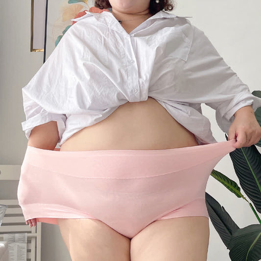 Plusock Plus Size High-Waisted Breathable Panty(3 Pairs)