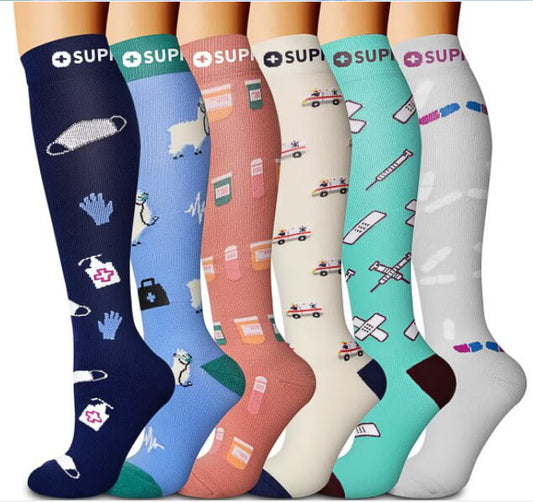Plusock Medical Pattern Compression Socks(6 Pairs)