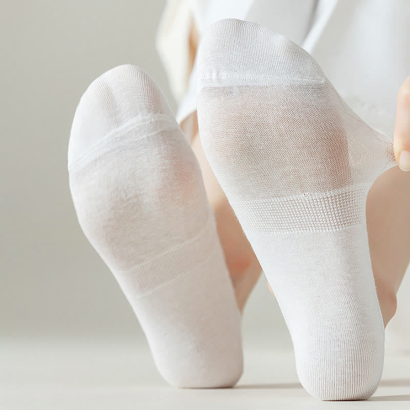 Plus Size Grid Elasticity No Show Socks(8 Pairs)
