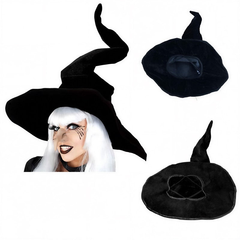 Plusock Sculpted Wide Brim Halloween Witch Costume Hat - image 2