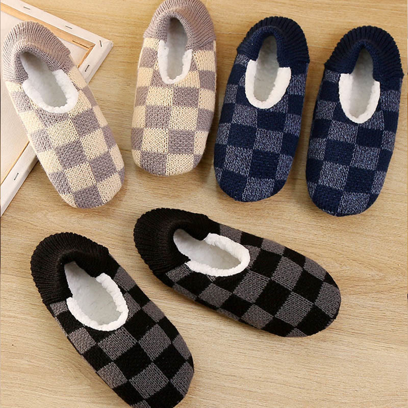 Plus Size Plaid Slipper Socks