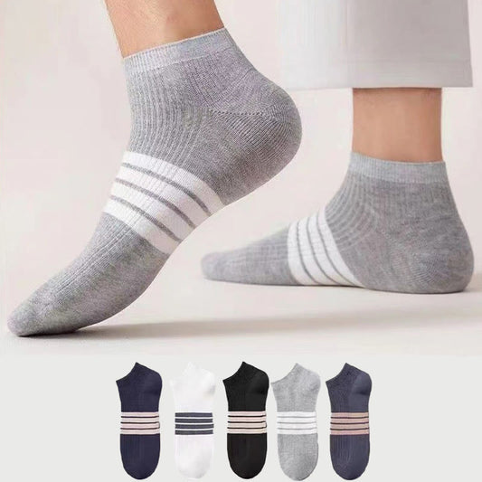 Plusock Plus Size Stripe Ankle Socks(10 Pairs)