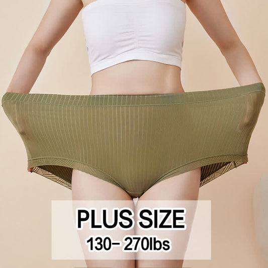 Plusock Plus Size High-Waisted Seamless Panty(4 Pairs)