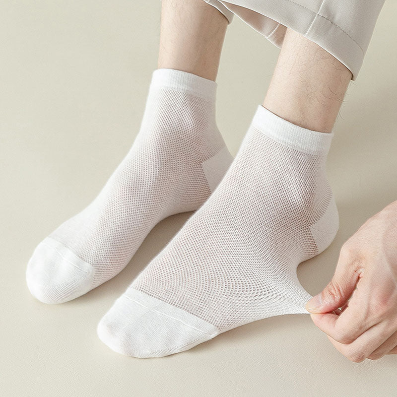 Plus Size Mesh Breathable Sports Ankle Socks(7 Pairs)