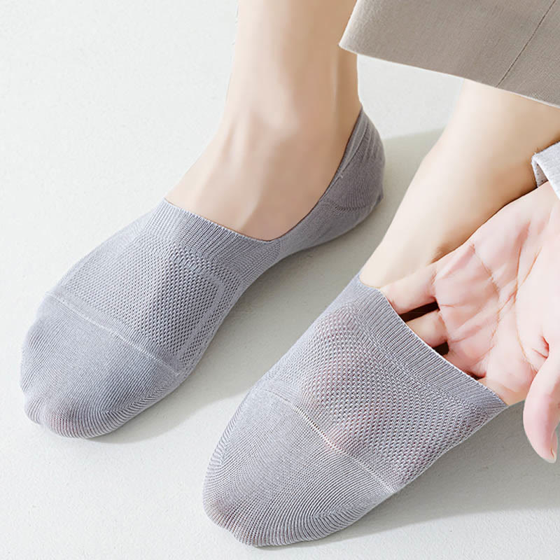 Plus Size Breathable Mesh No Show Socks(8 Pairs)