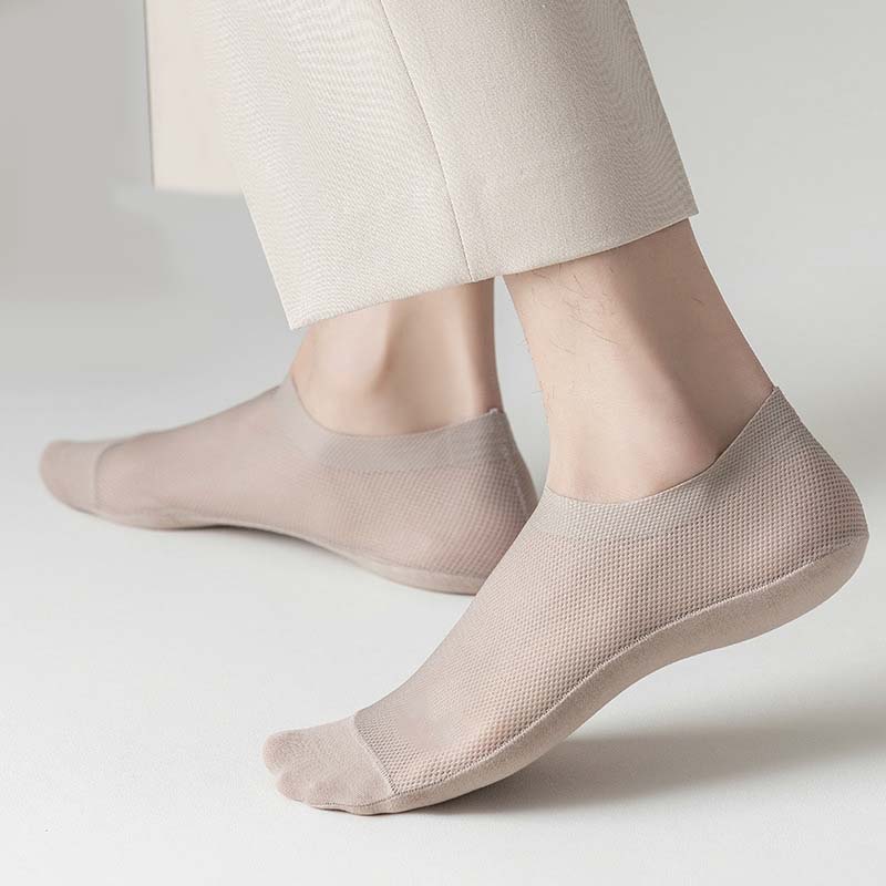 Plus Size Ice Silk Breathable Ankle Socks(3 Pairs)