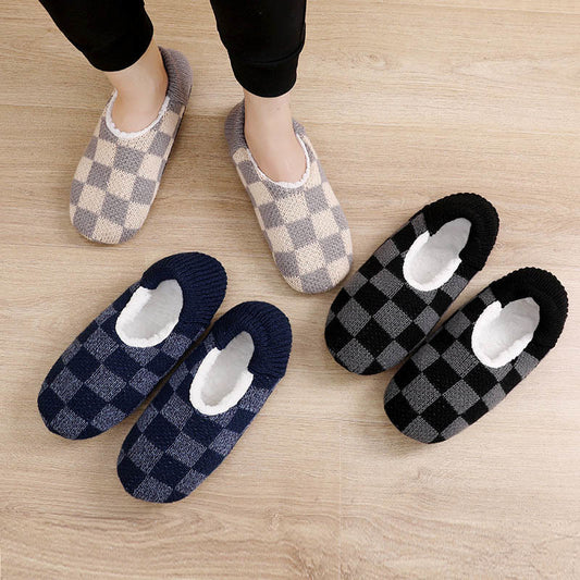Plusock Plus Size Plaid Slipper Socks