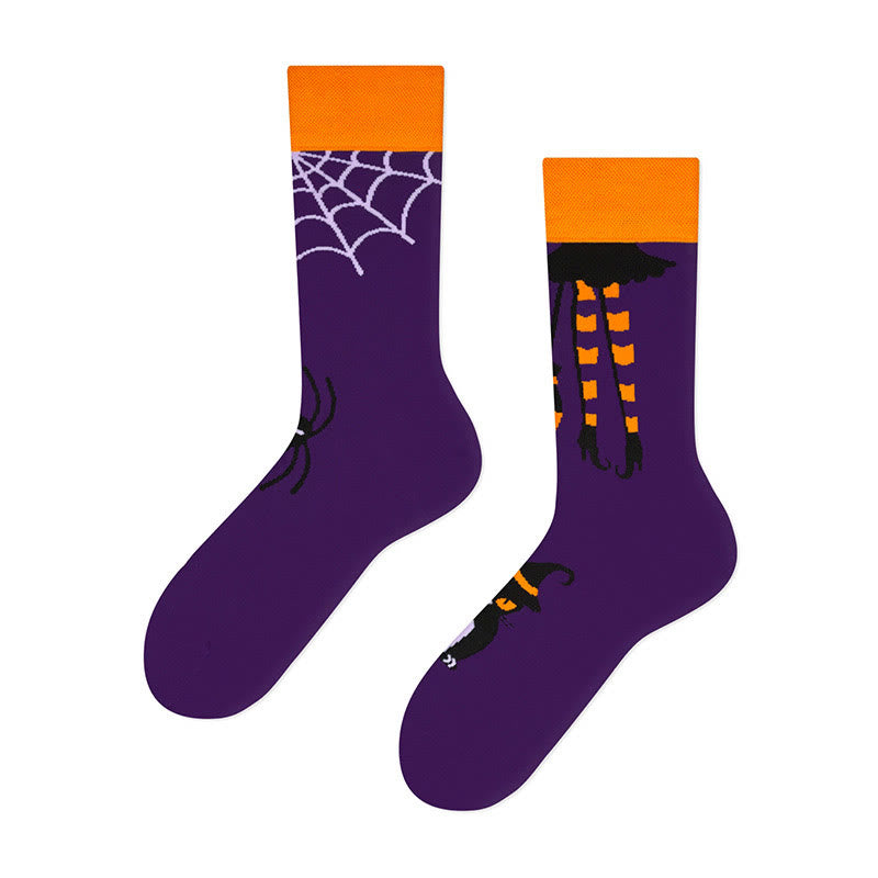 Plus Size New Halloween Crew Socks(4 Pairs)