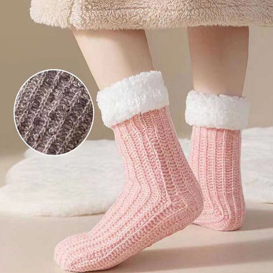 Plusock Plus Size Fleece Comfy Thick Slipper Socks(2 Pairs)