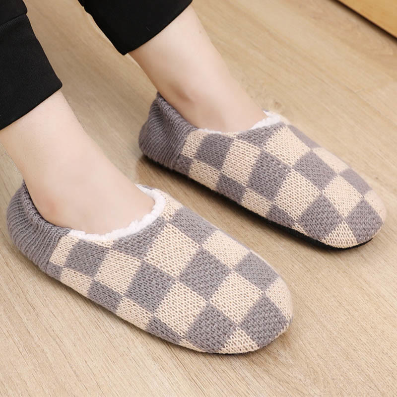 Plus Size Plaid Slipper Socks