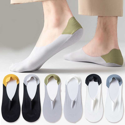 Plusock Plus Size Breathable Ice Silk No Show Socks(6 Pairs)