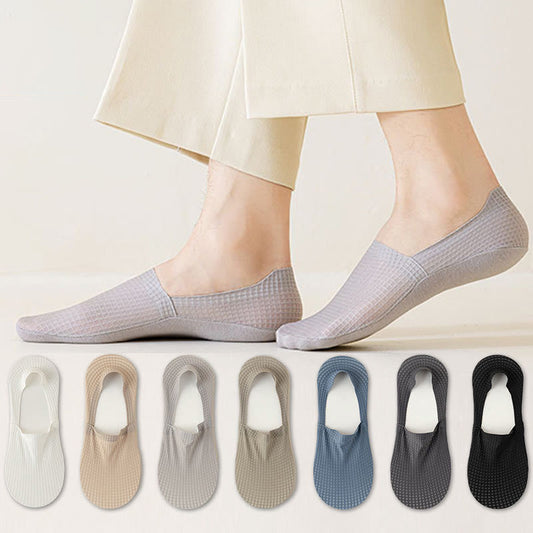 Plusock Plus Size Waffle No Show Socks(7 Pairs)