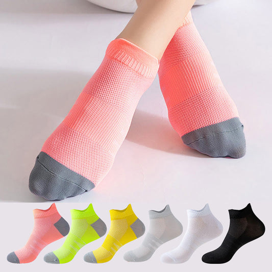 Plusock Plus Size Elasticity Mesh Ankle Compression Socks(6 Pairs)