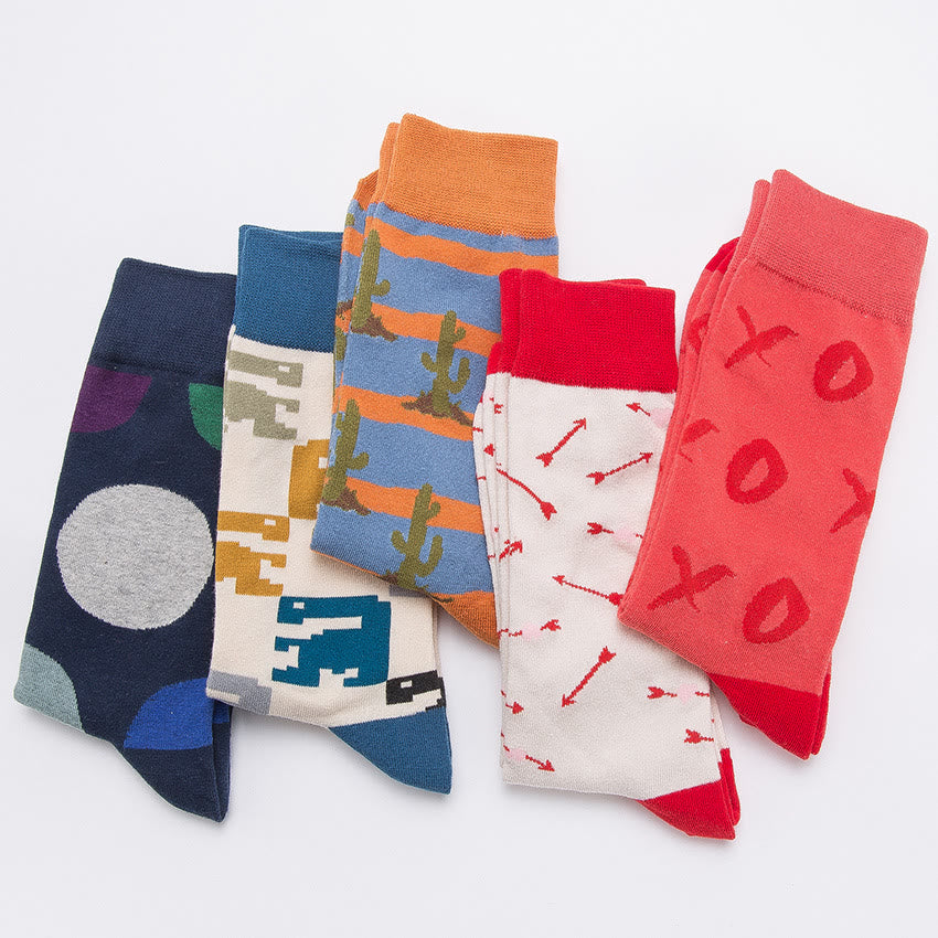 Plusock Plus Size Street Trend Quarter Socks(5 Pairs)