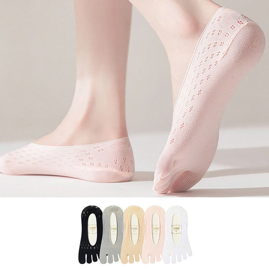 Plusock Plus Size Ice Silk Alignment Socks(5 Pairs)
