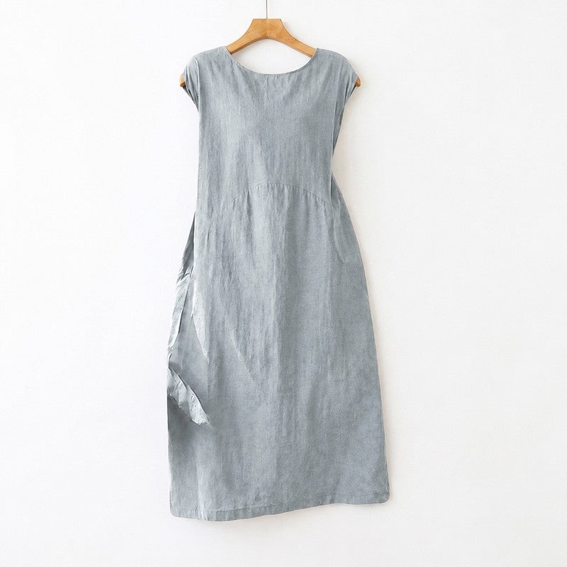 Plusock Textured Cotton Blend Midi Dress - Grey - 2XL - image 6