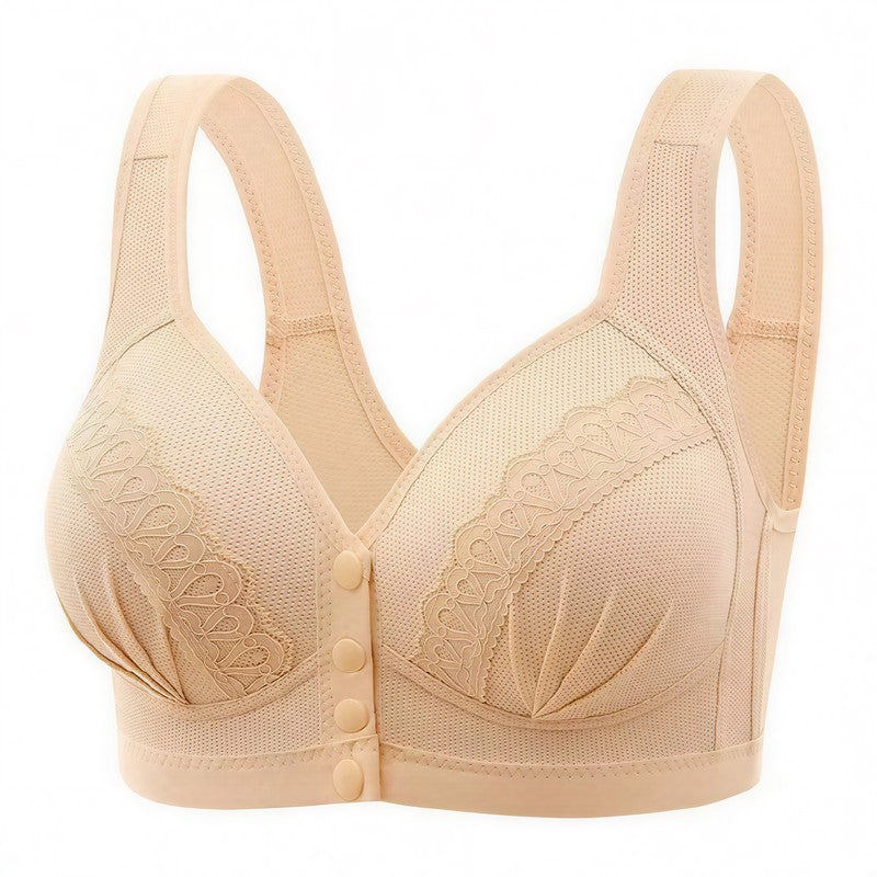 Plusock Front Closure Support Wireless Bra - Nude - 46 - image 4