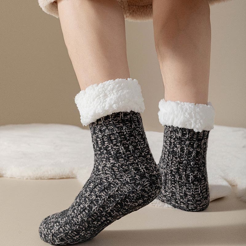Plus Size Fleece Comfy Thick Slipper Socks(2 Pairs)