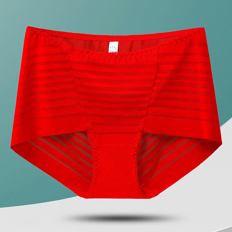 Plus Size High-Waisted Hollow Panty(5 Pairs)