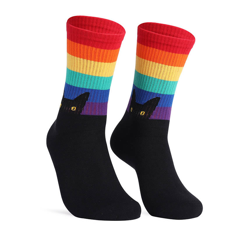 Plus Size Cat Dog Quarter Socks(4 Pairs)