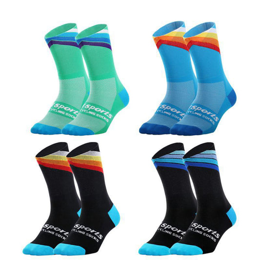 Plusock Plus Size Mountaineering Quarter Compression Socks(4 Pairs)