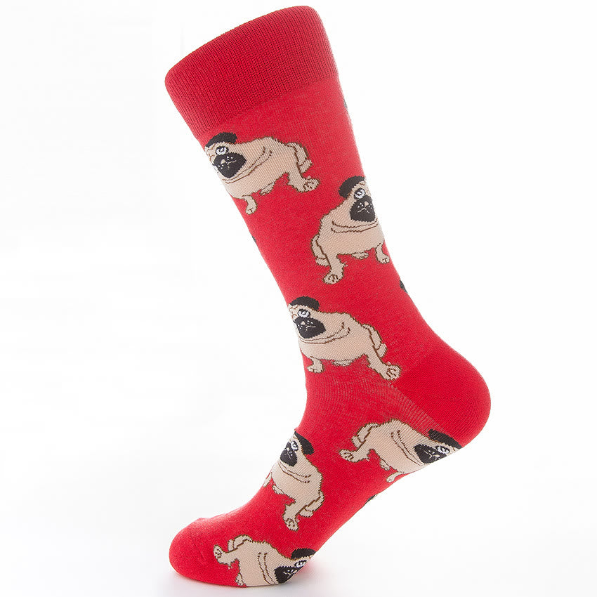 Plusock Plus Size Dalmatian Series Quarter Socks(5 Pairs)