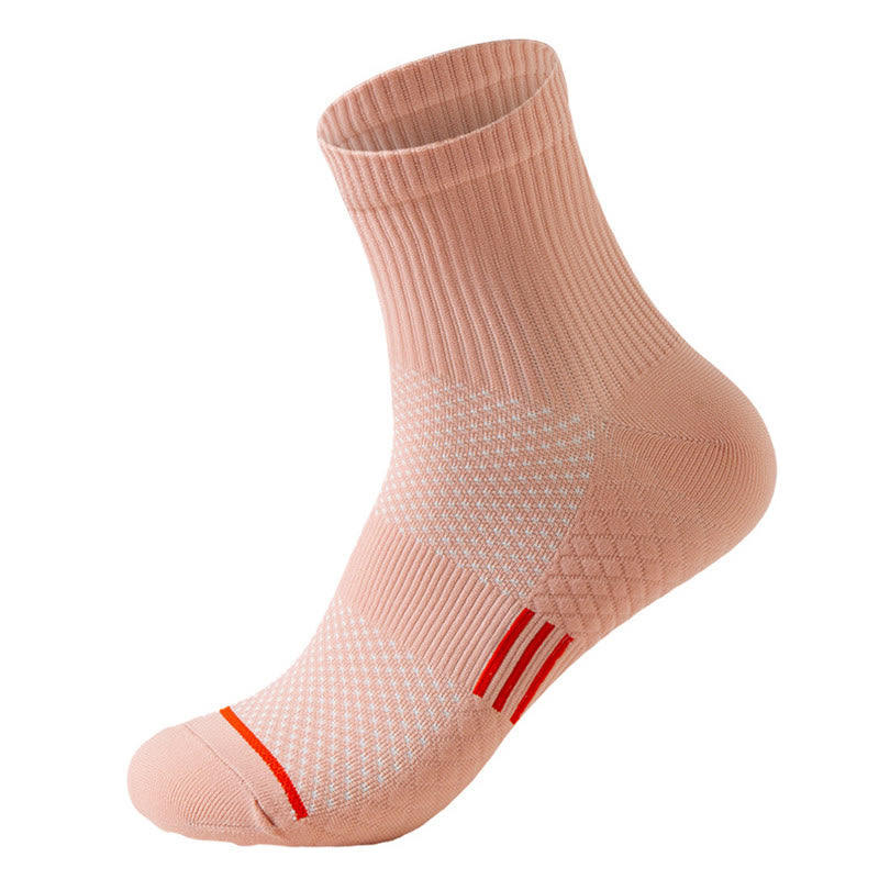 Plus Size Wicking Multicolor Quarter Compression Socks(12 Pairs)