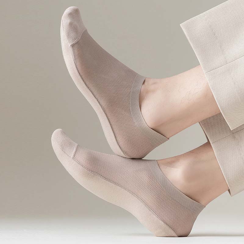 Plus Size Ice Silk Breathable Ankle Socks(3 Pairs)