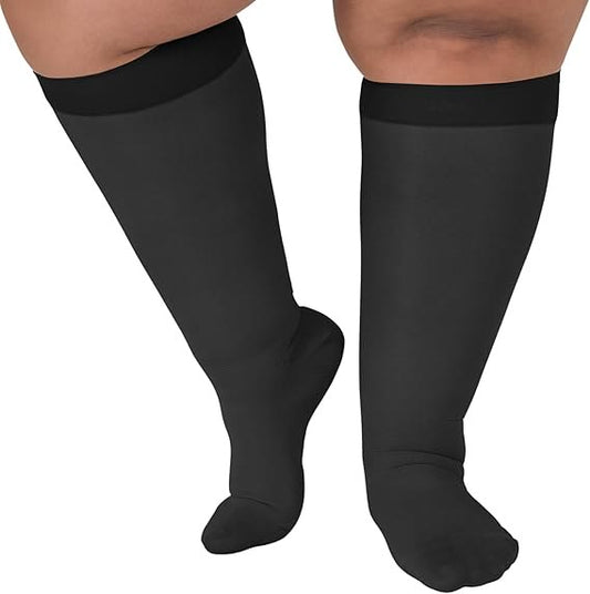 Plusock Plus Size Sheer Compression Socks