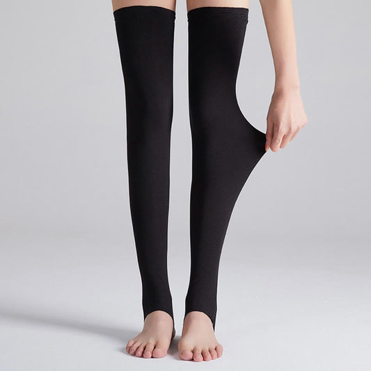 Plusock Modal Breathable Thigh High Compression Sleeve Socks