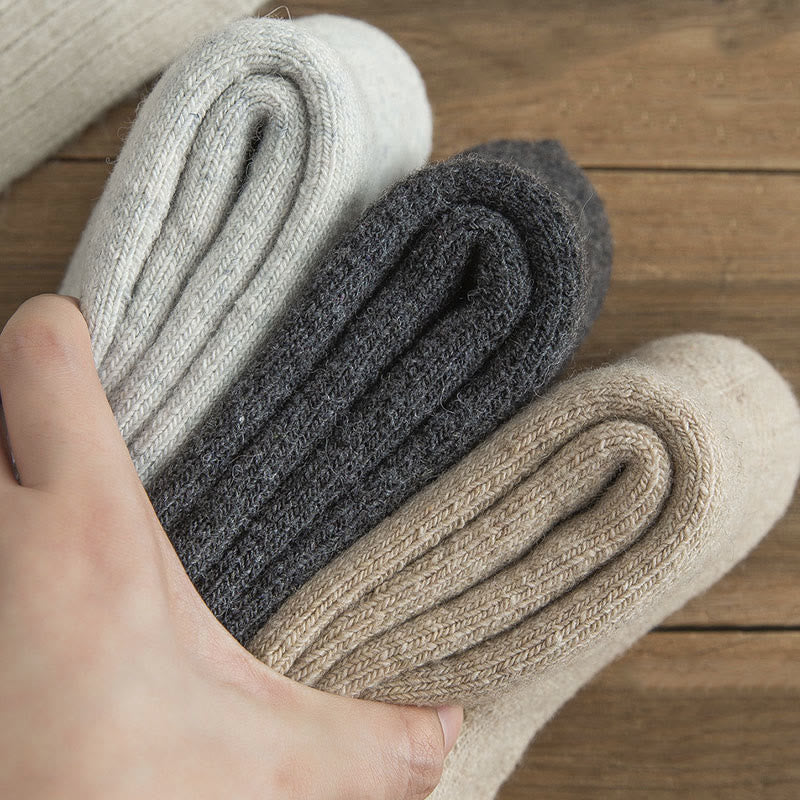Plusock Plus Size Thick Insulated Heated Winter Crew Socks(5 Pairs) - image 18