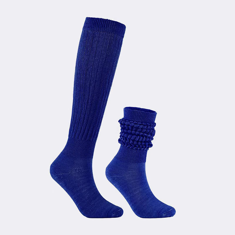 Plusock Multicolor Spiral Winter Slouch Socks(2 Pairs) - Navy Blue - EU36-42(US3-8.5) - image 8