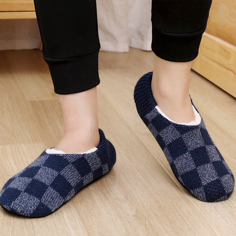 Plus Size Plaid Slipper Socks